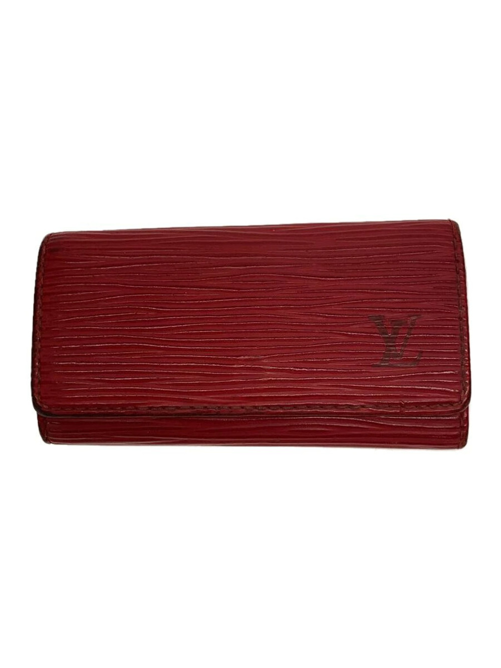 LOUIS VUITTON Key Case Wallet Multicles Epi Leather RED
